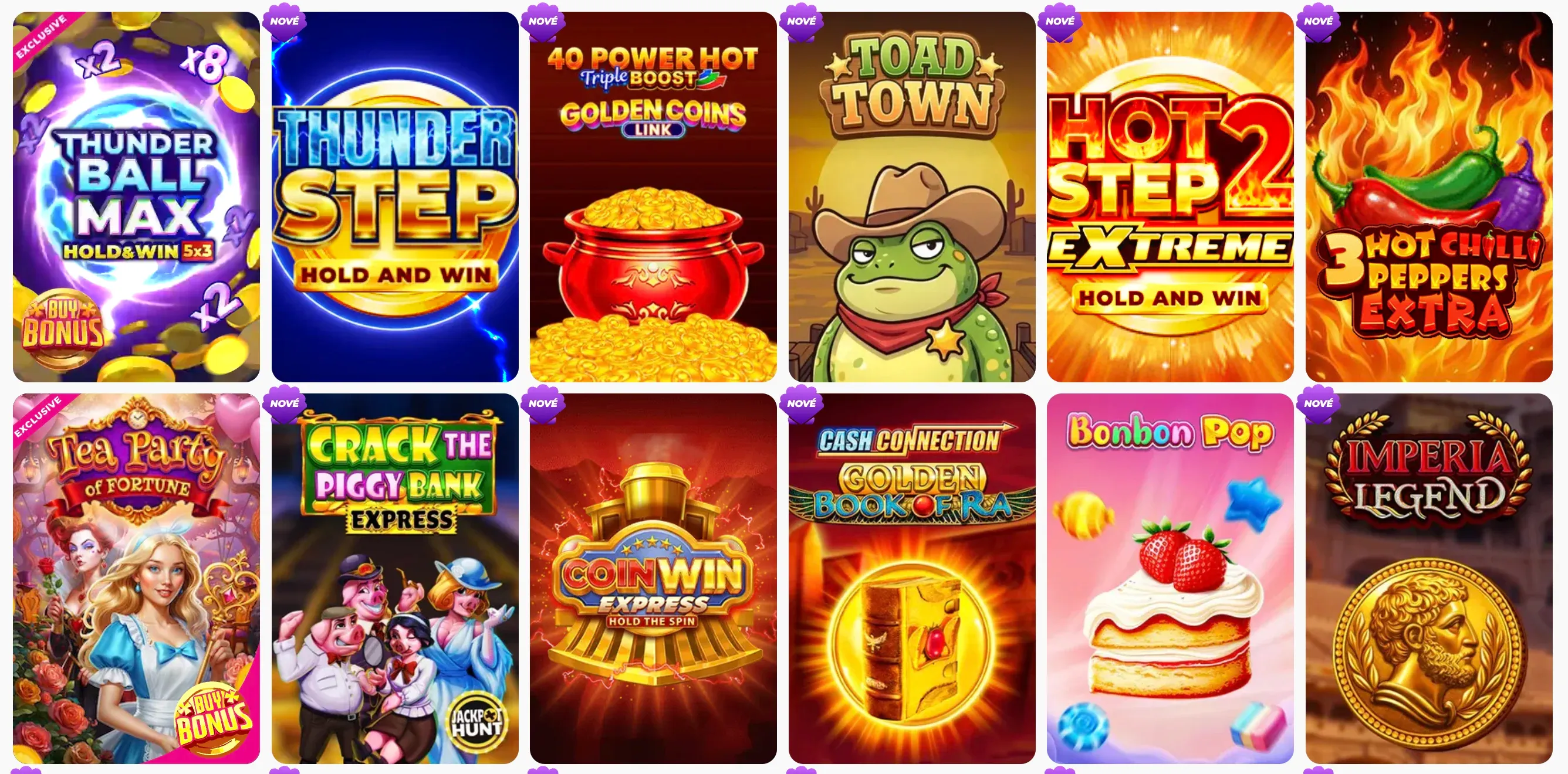Kolekce hracích automatů v Posido casino